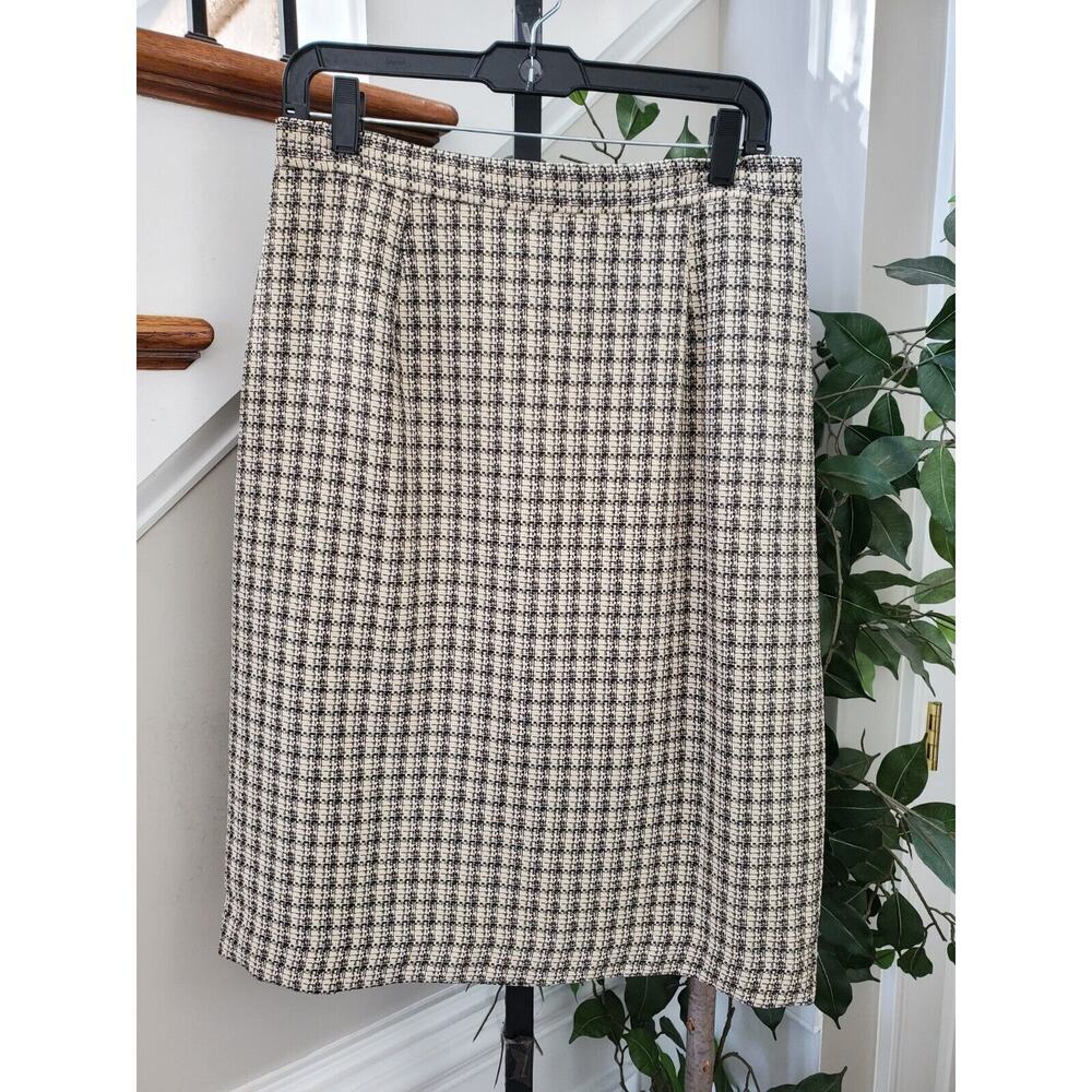 Lew Magram Multicolor Polyester Zippered Straight Knee Lengthโ Skirt 16